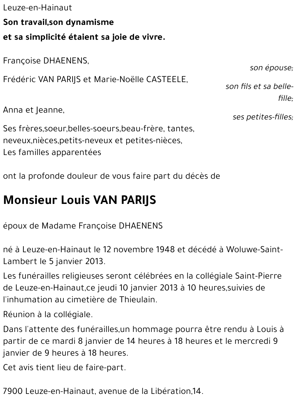 Louis Van Parijs