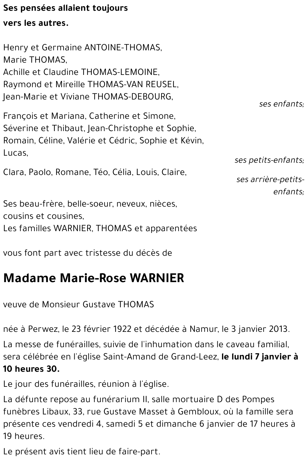Marie-Rose WARNIER