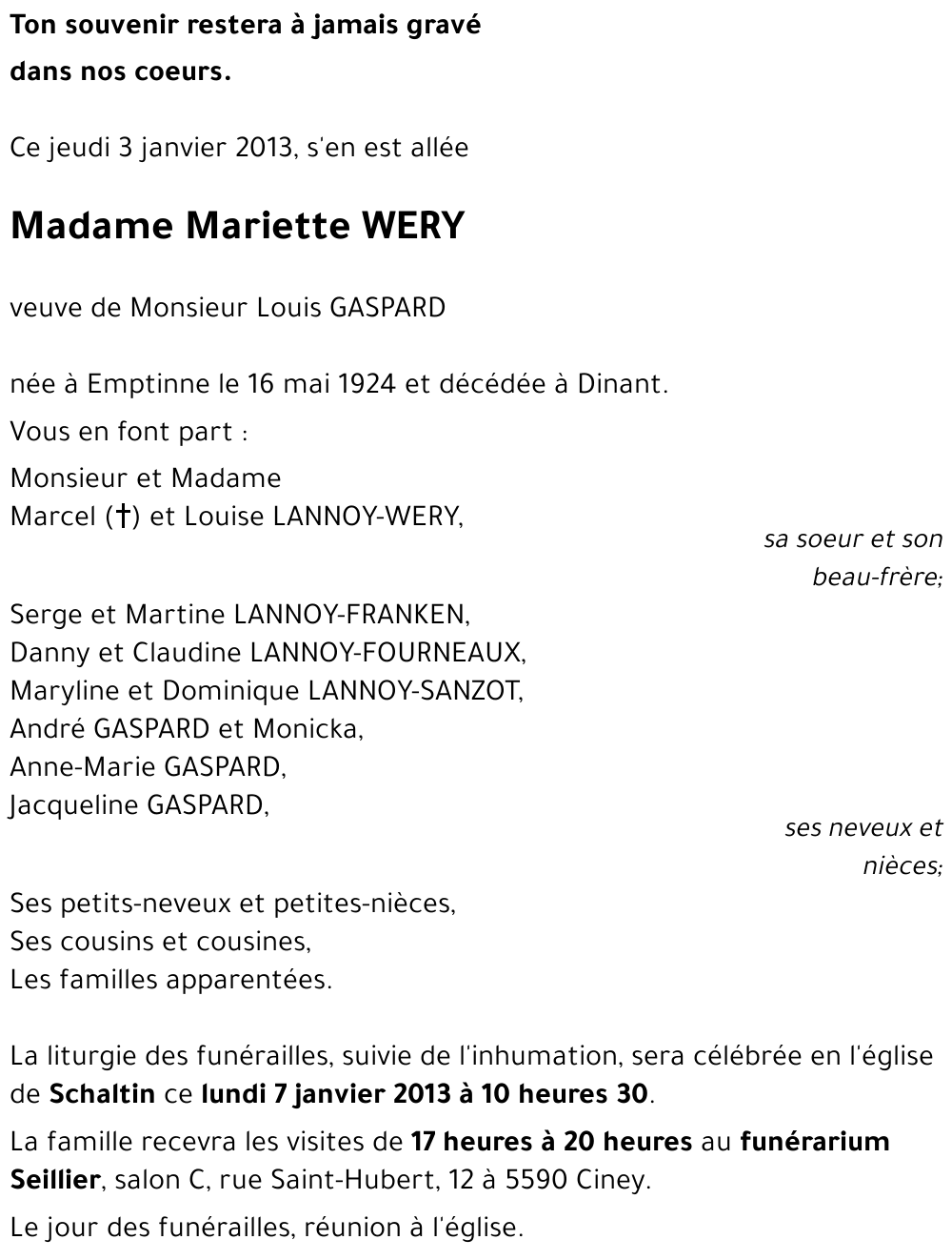 Mariette WERY