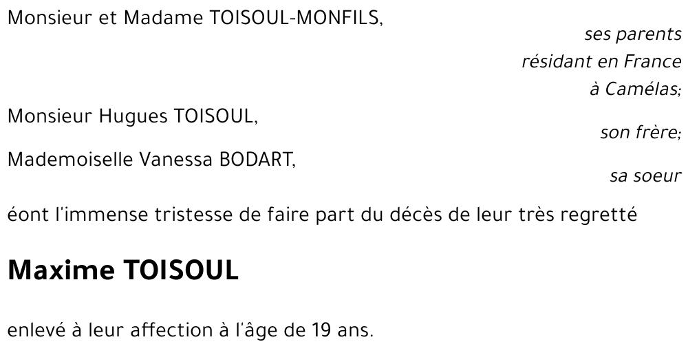 Maxime TOISOUL