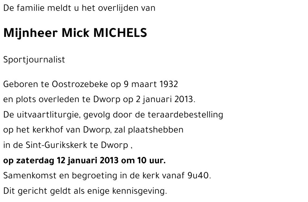 Mick MICHELS