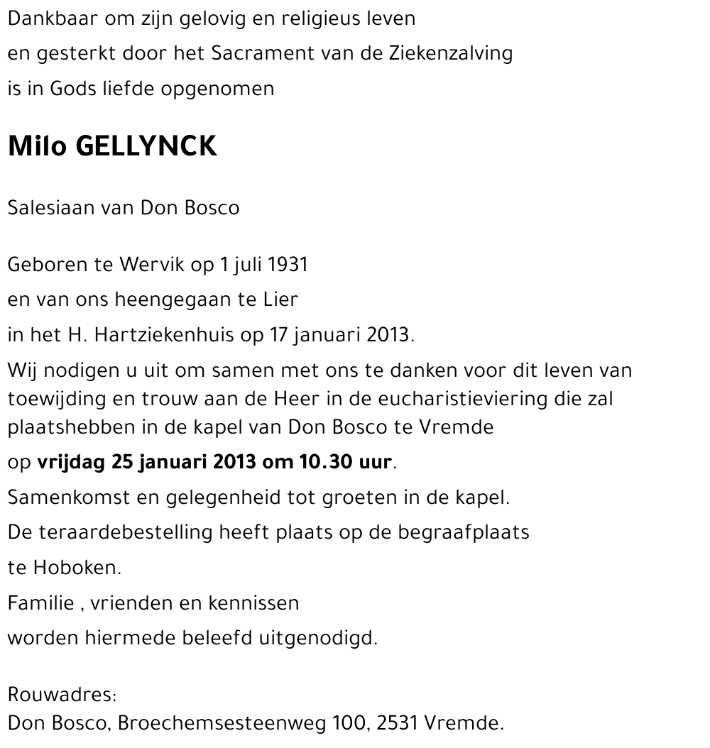 Milo GELLYNCK