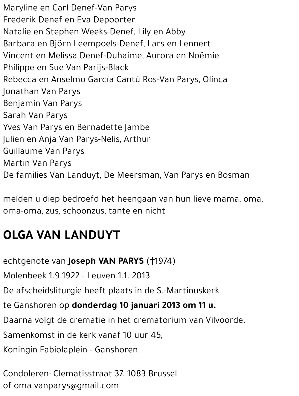 Olga VAN LANDUYT