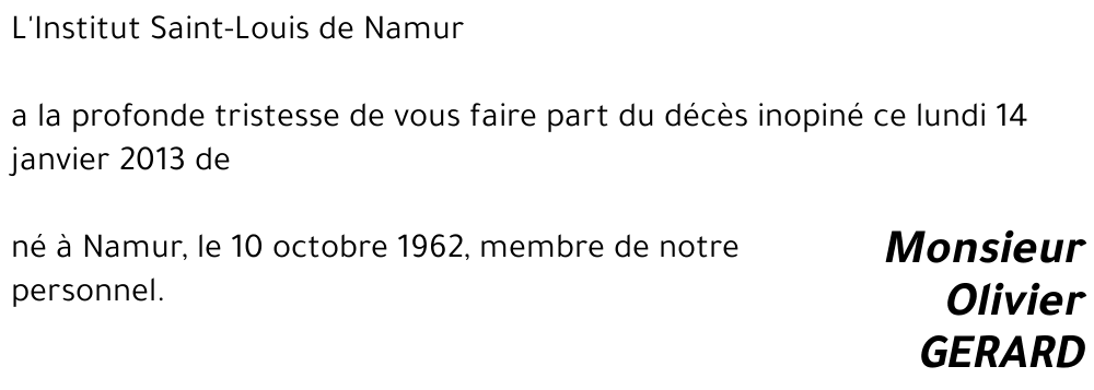Olivier GERARD