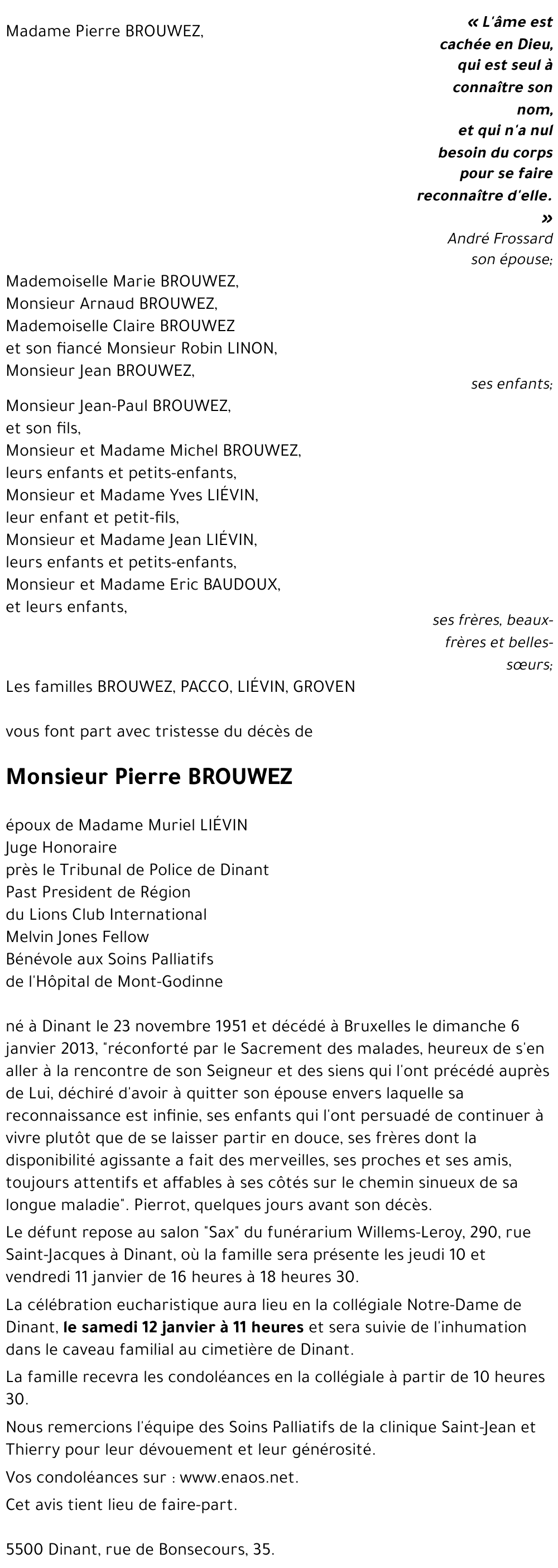 Pierre BROUWEZ