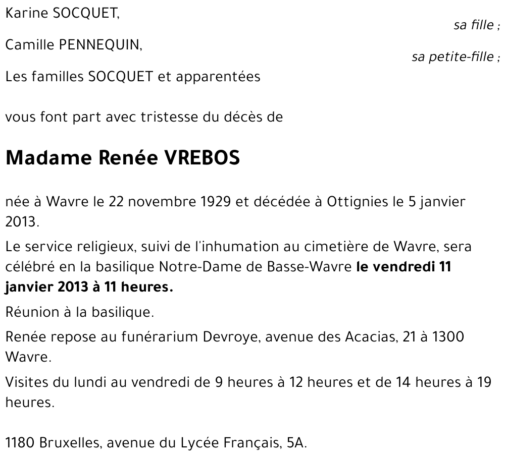 Renée VREBOS