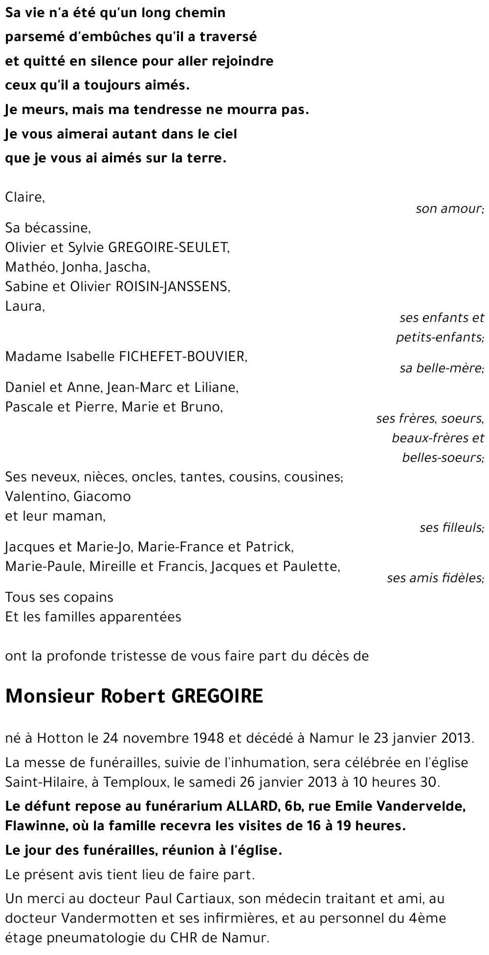 Robert GREGOIRE