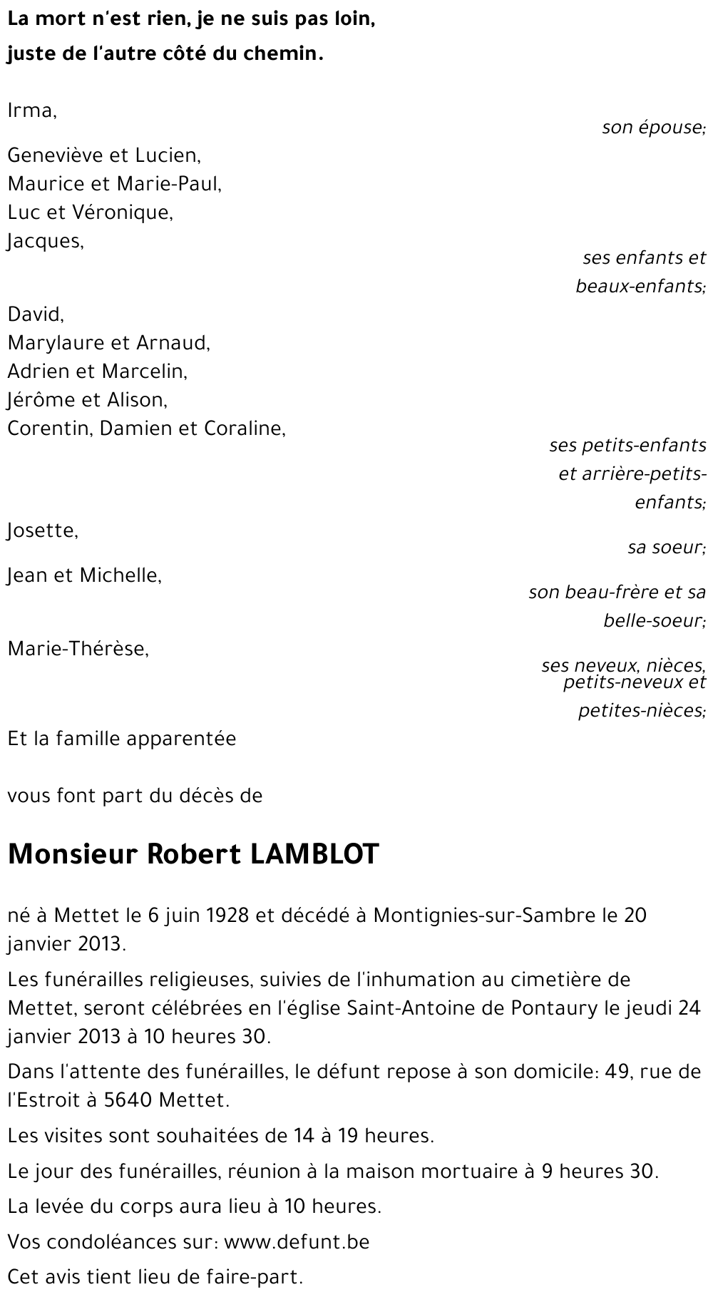Robert LAMBLOT