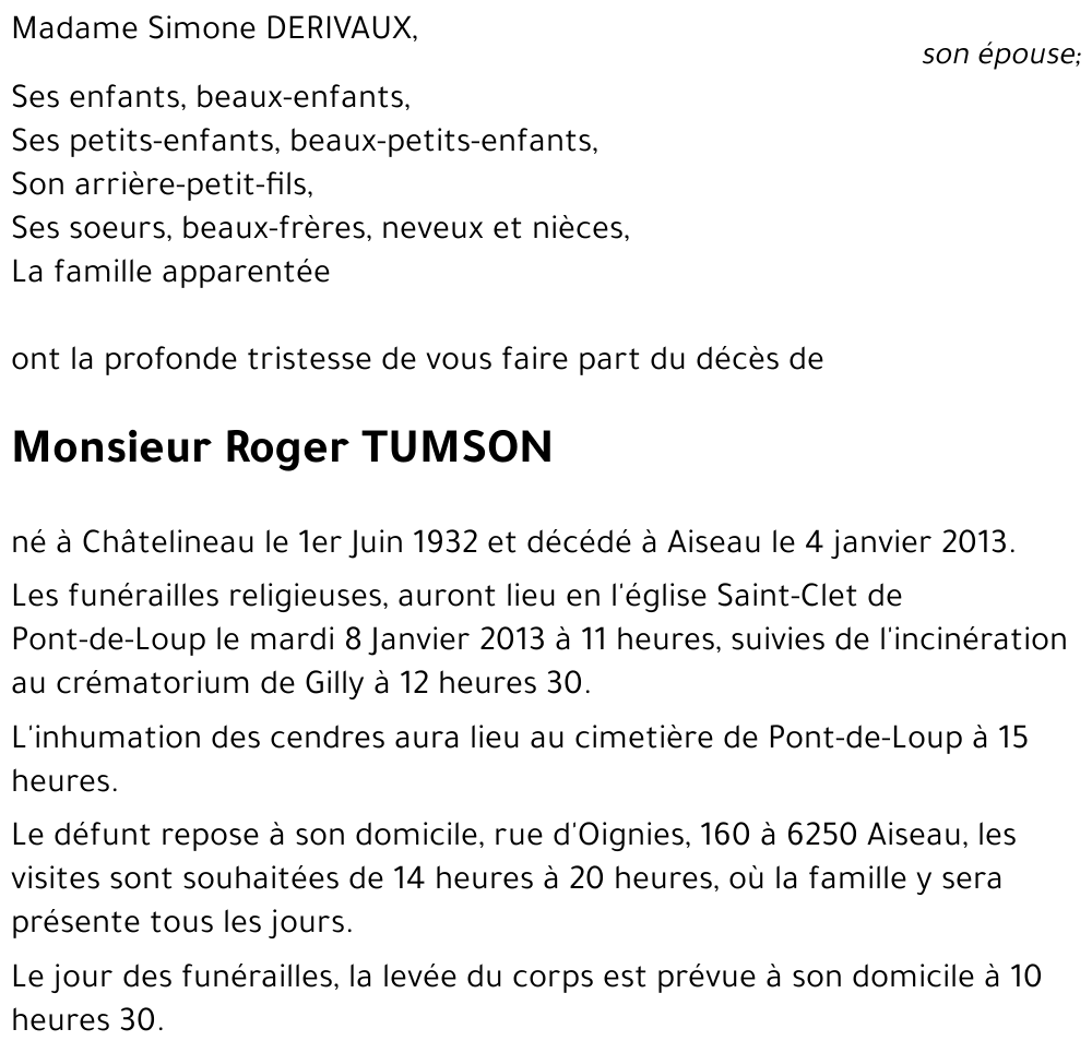 Roger TUMSON