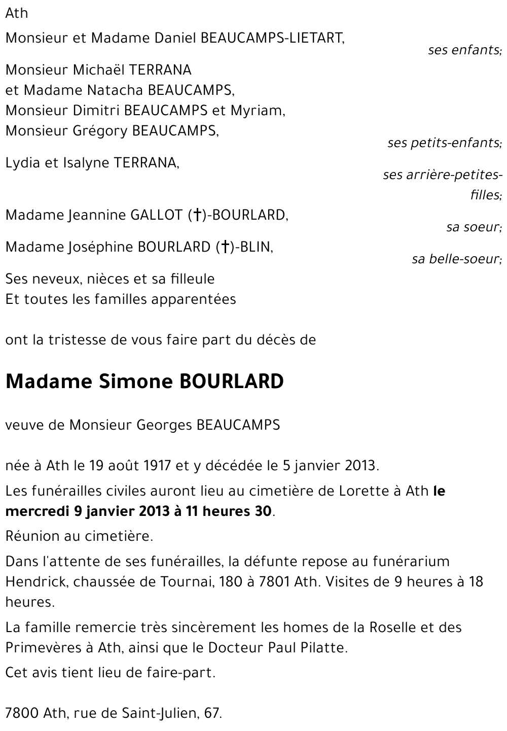 Simone BOURLARD