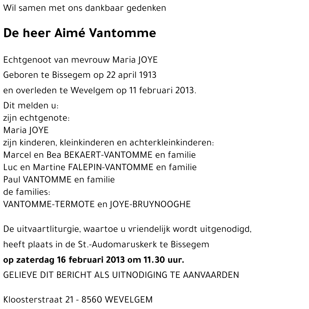 Aimé Vantomme