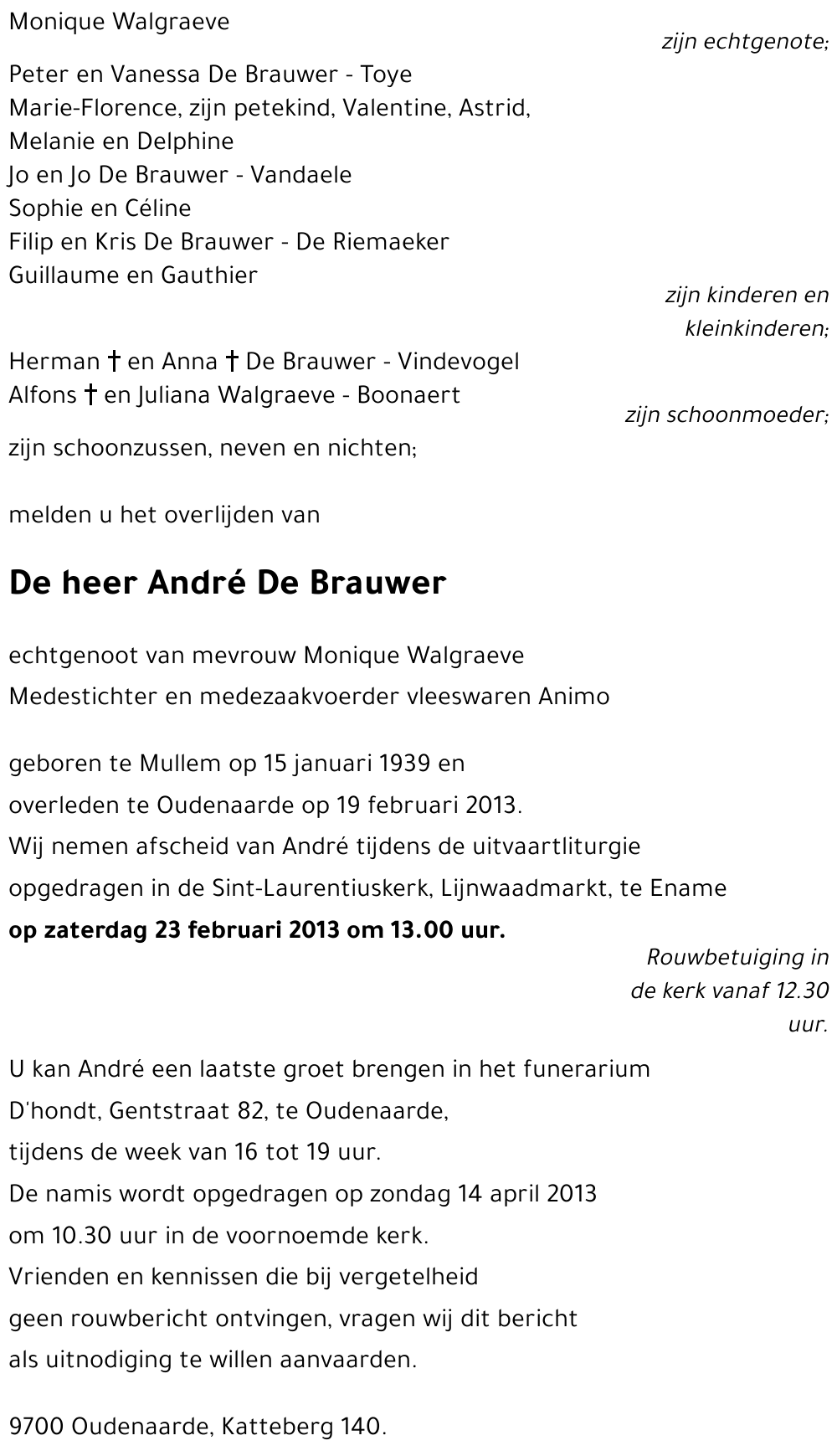 André De Brauwer