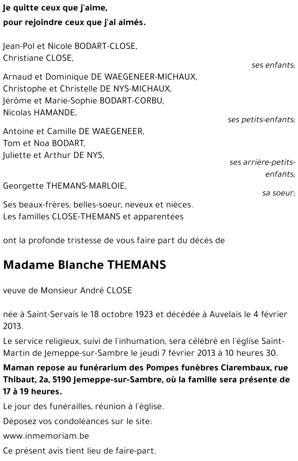 Blanche THEMANS