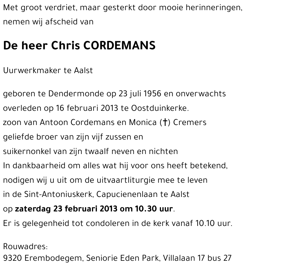 Chris CORDEMANS