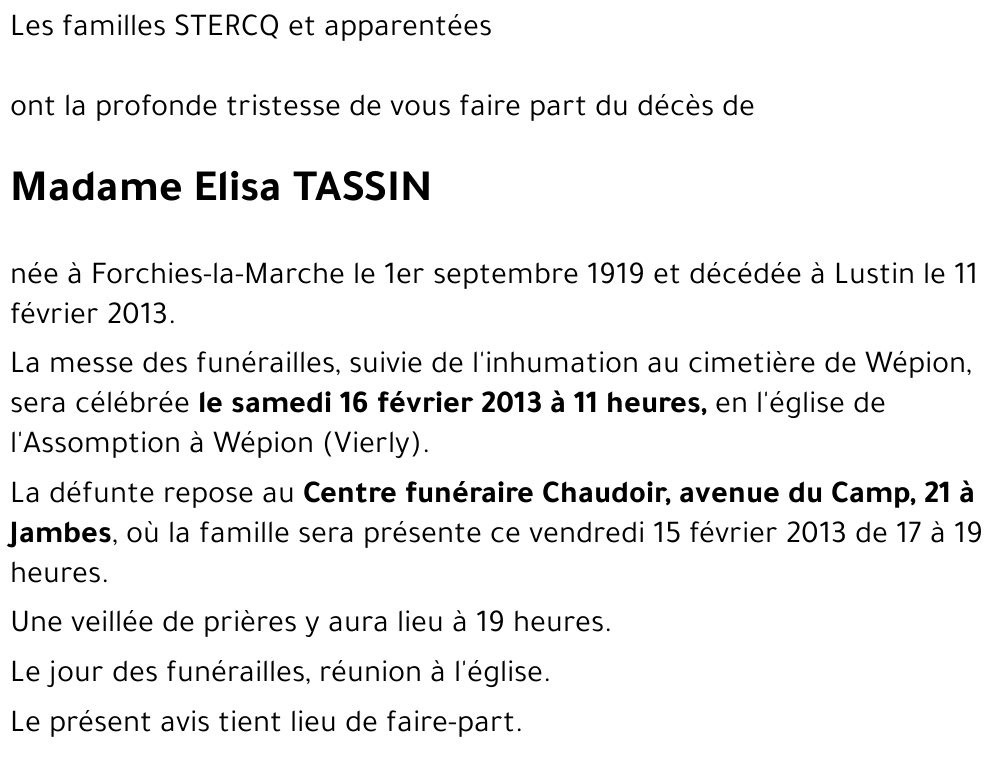 Elisa TASSIN