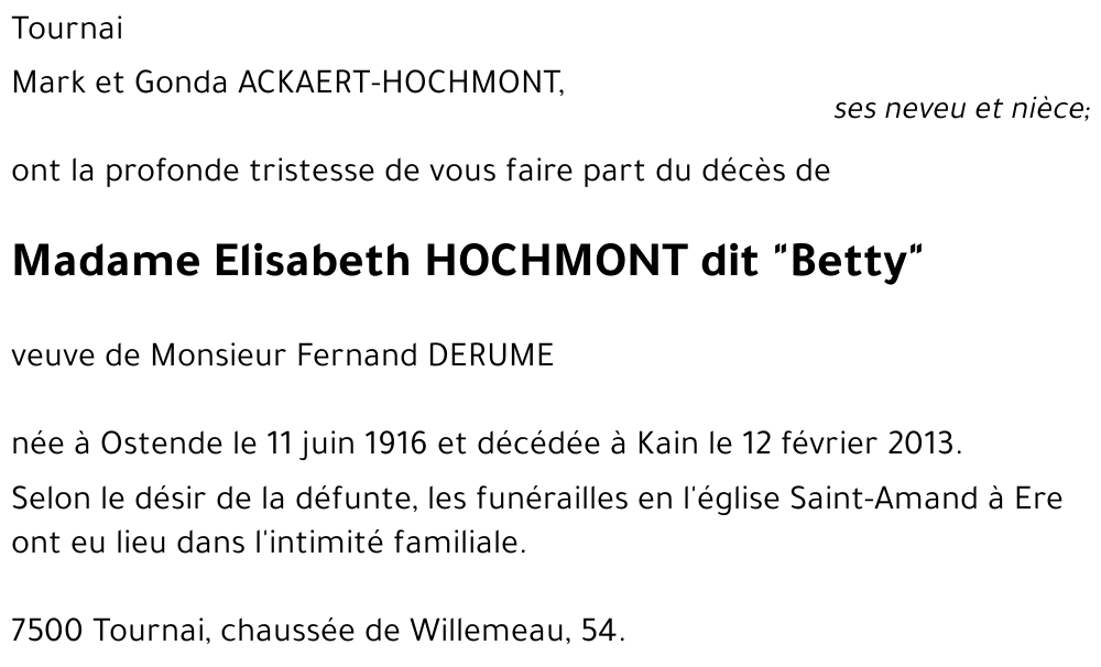 Elisabeth HOCHMONT