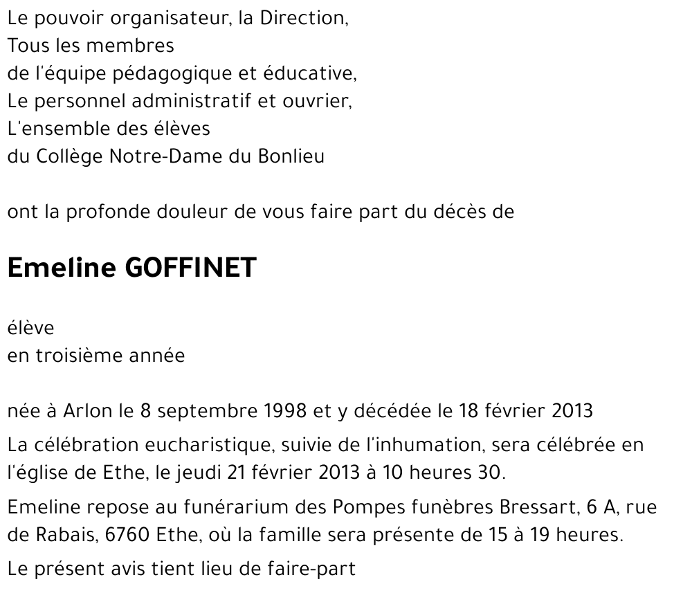 Emeline GOFFINET