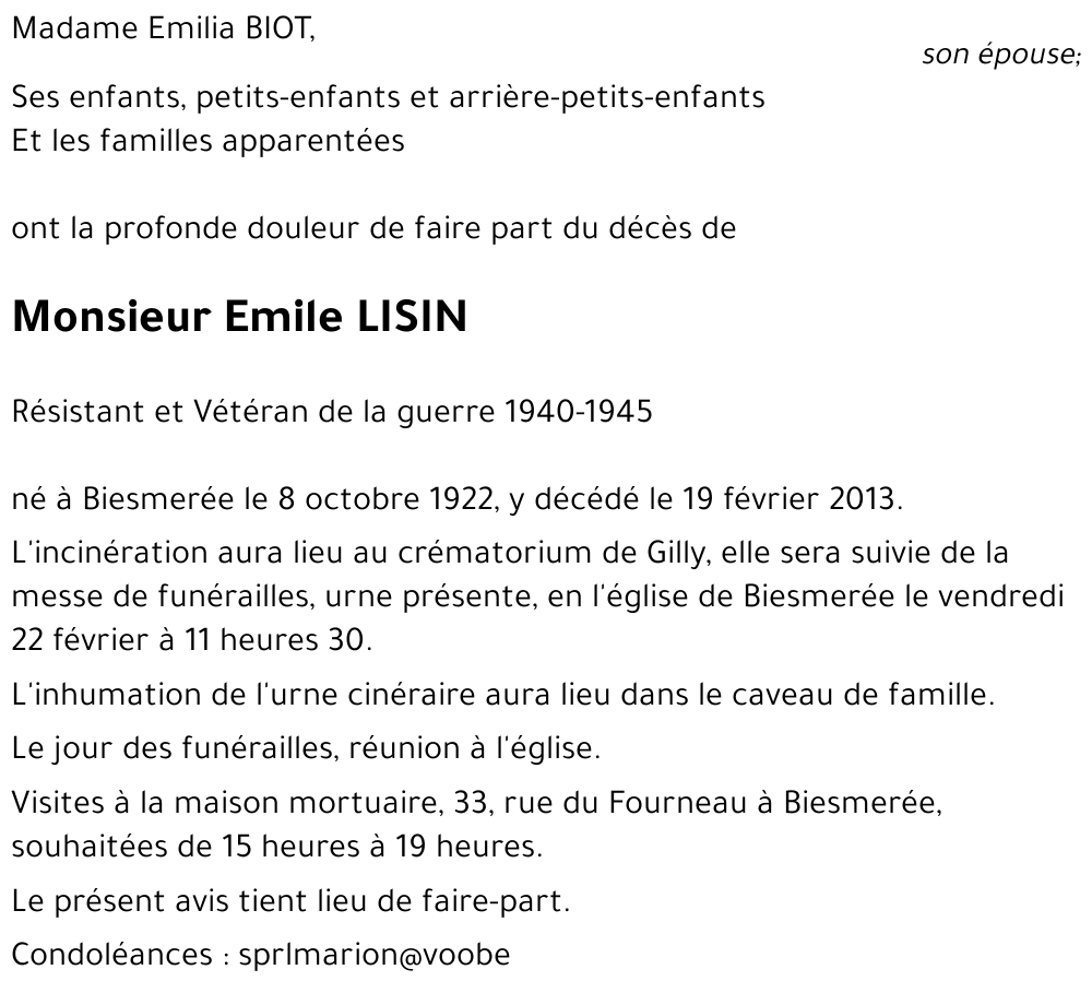 Emile LISIN