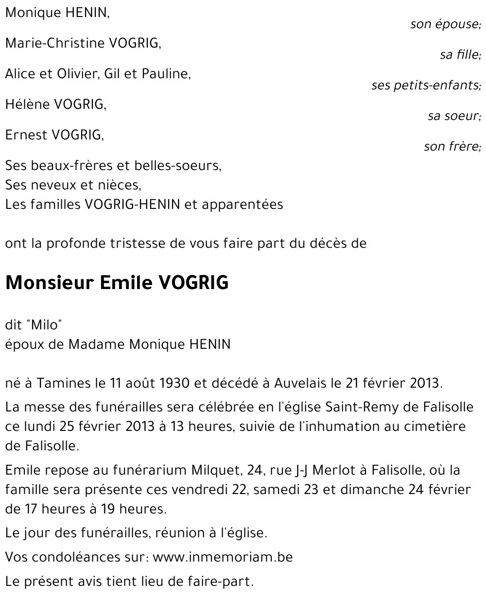 Emile VOGRIG