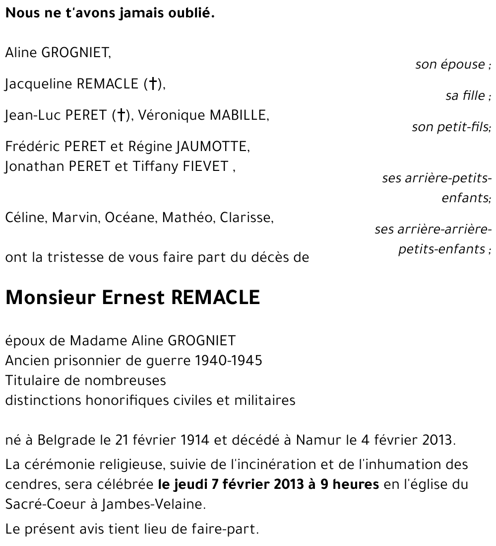 Ernest REMACLE