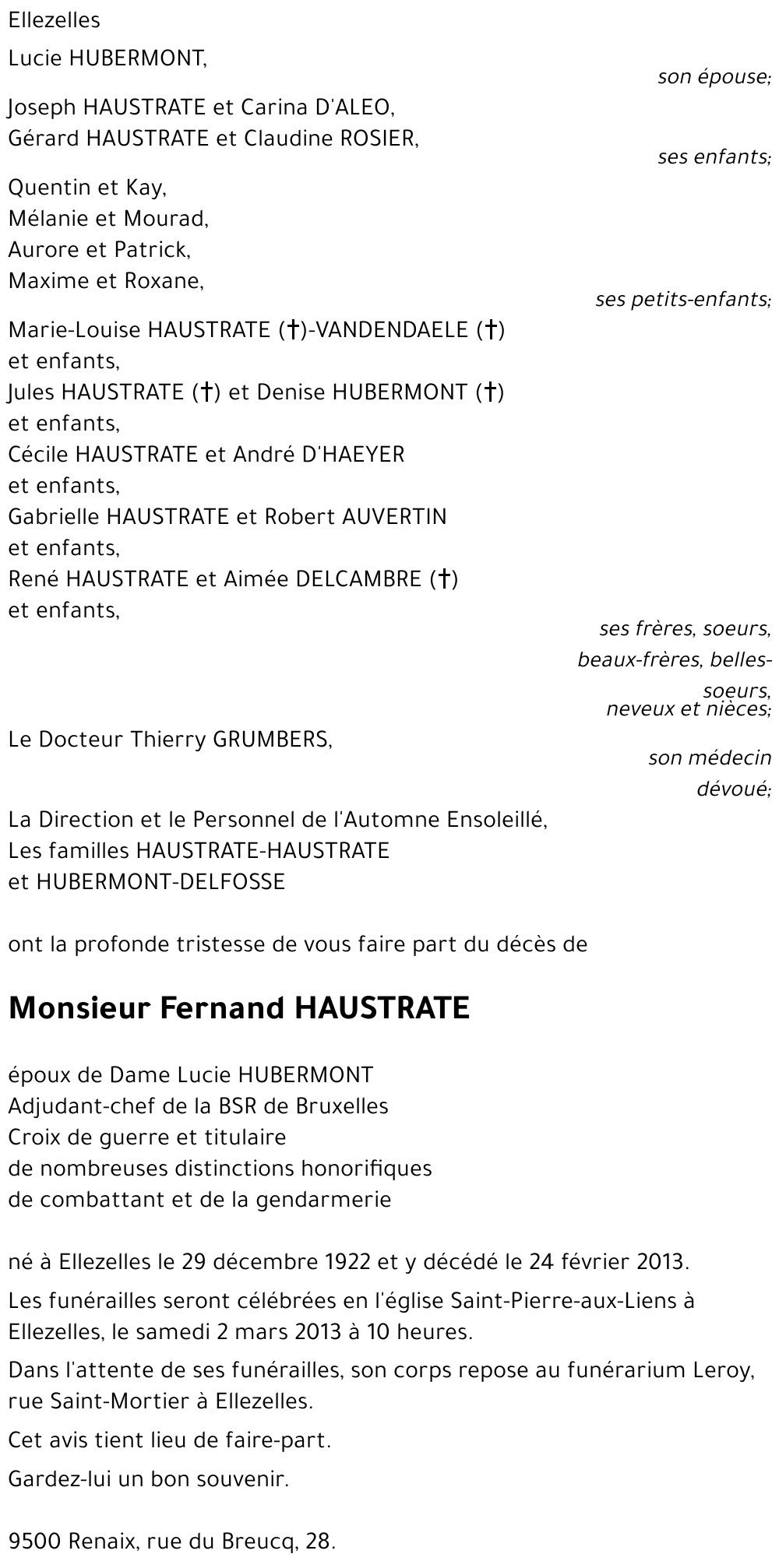 Fernand HAUSTRATE