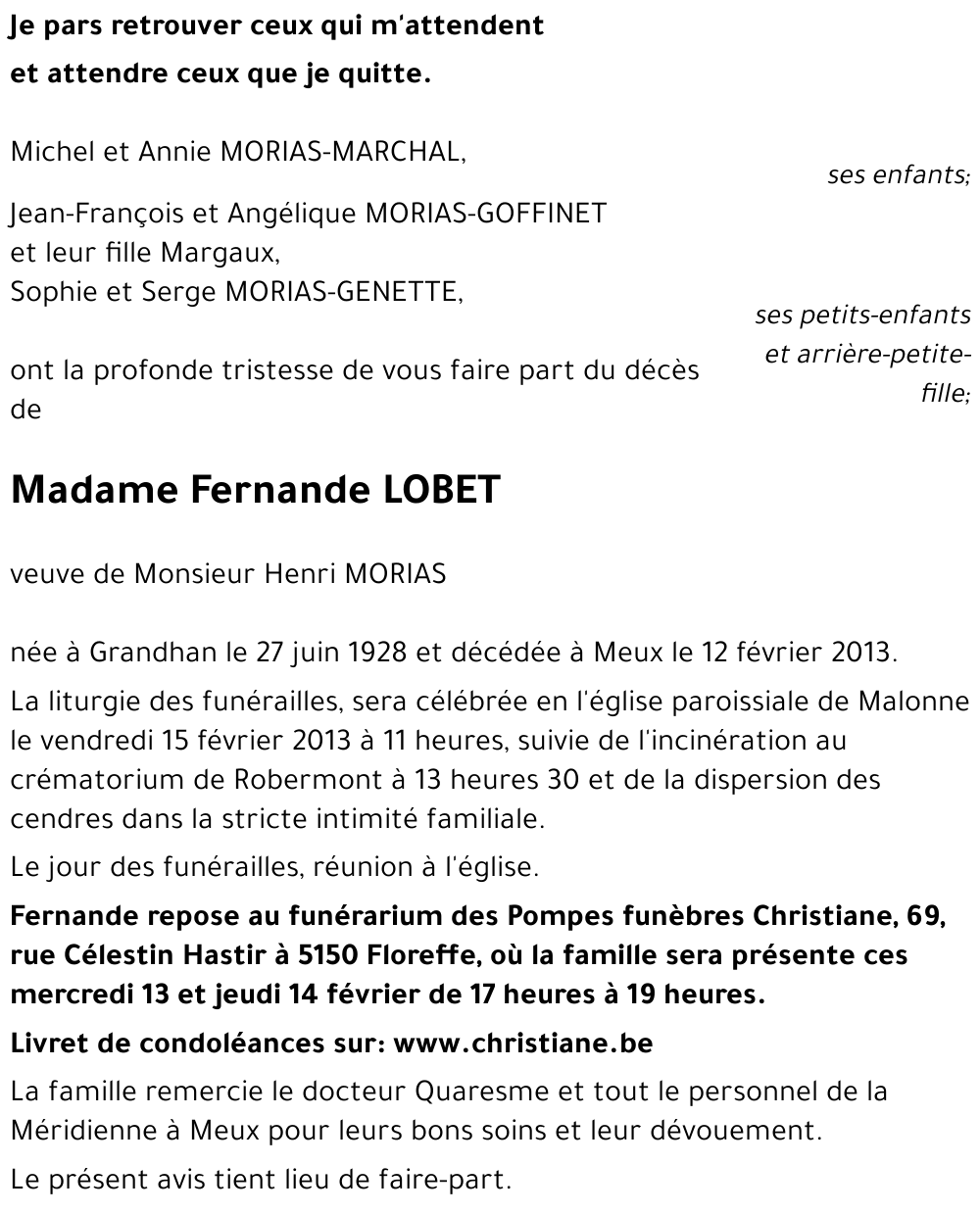 Fernande LOBET