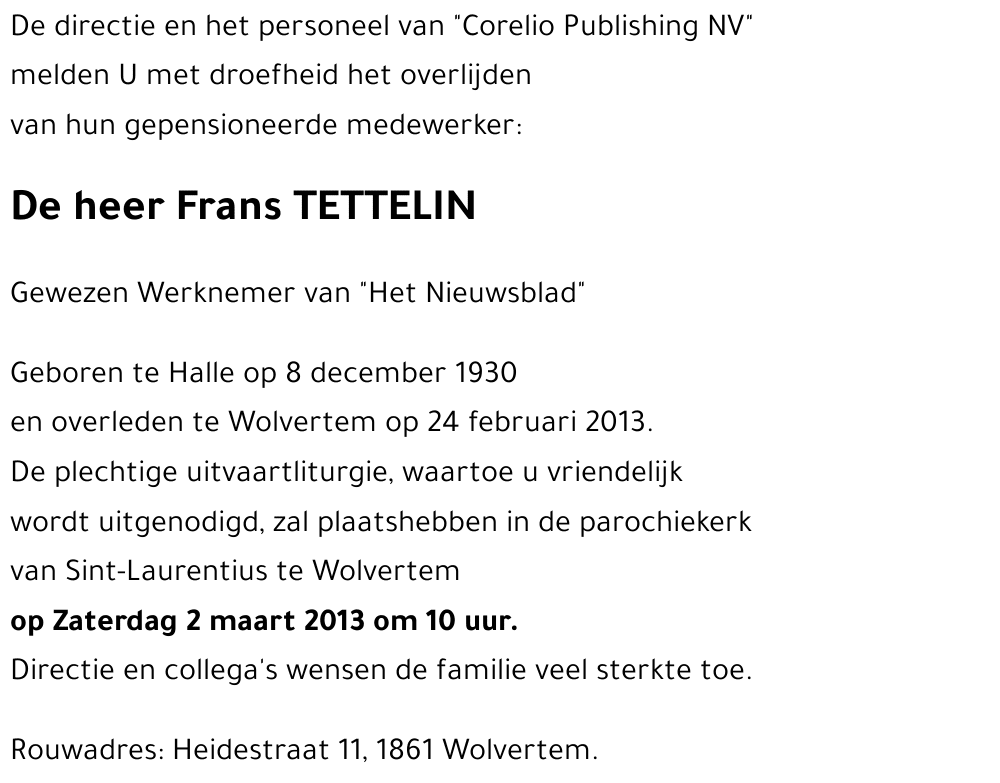 Frans TETTELIN