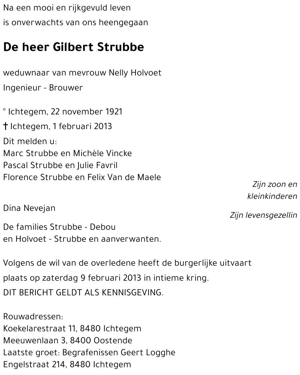 Gilbert Strubbe