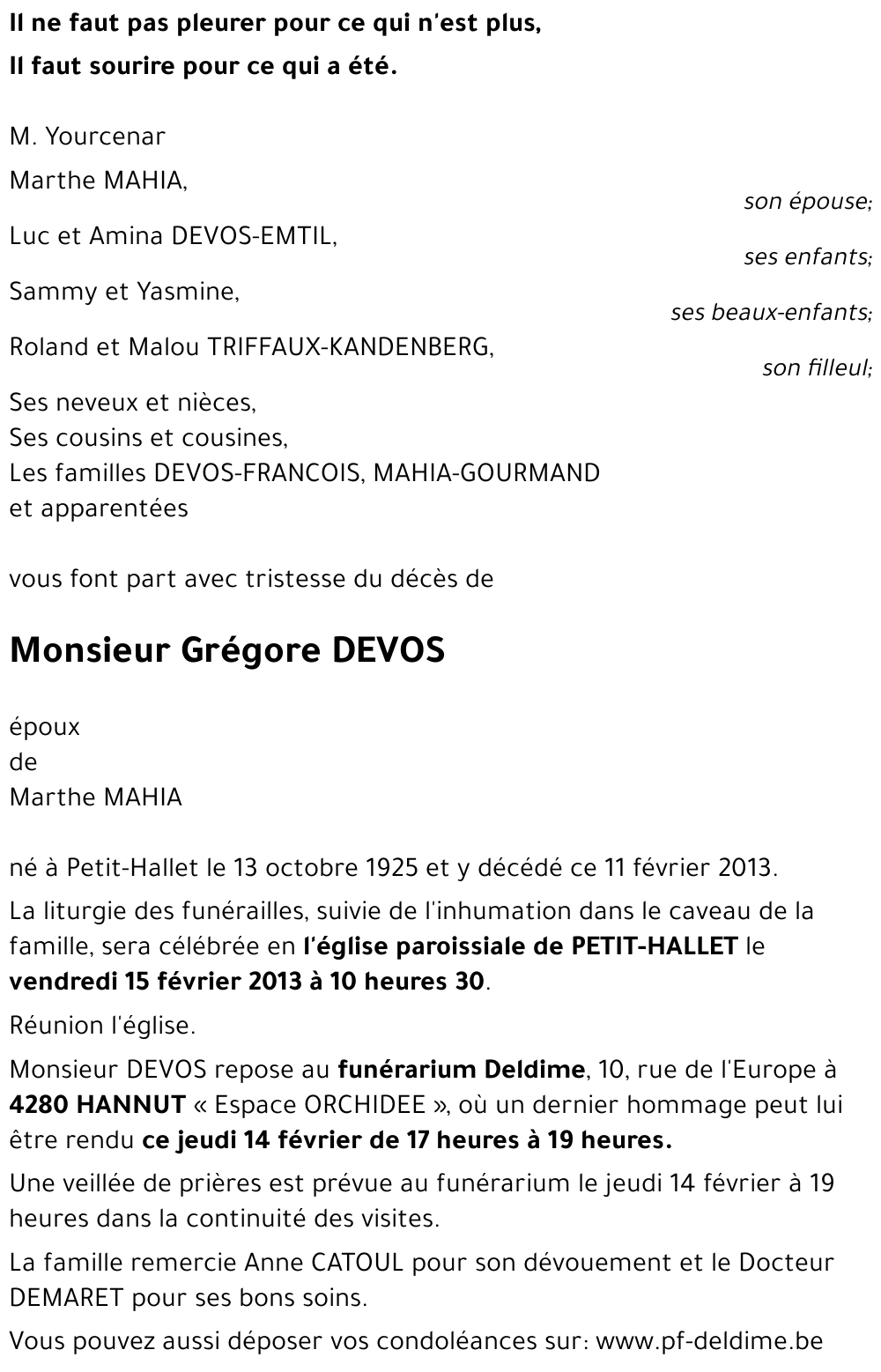 Grégore DEVOS