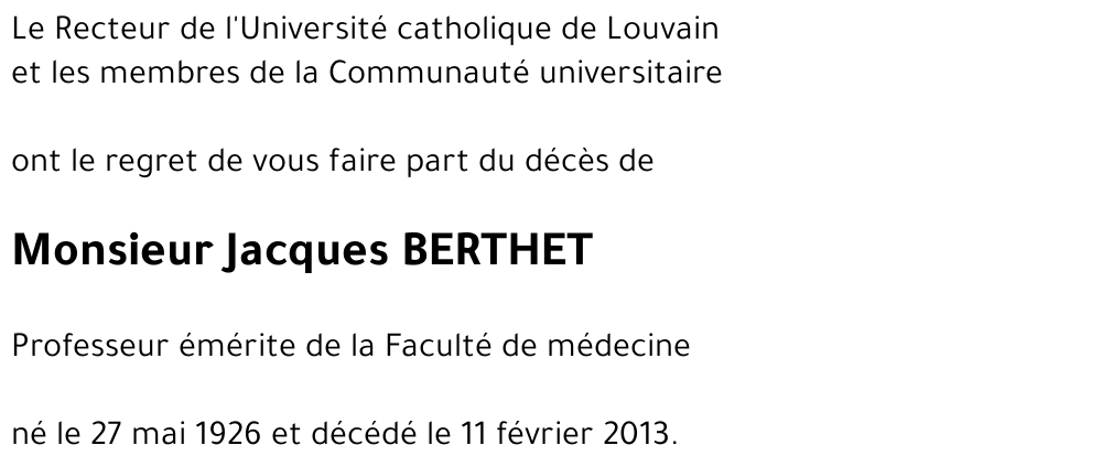 Jacques BERTHET