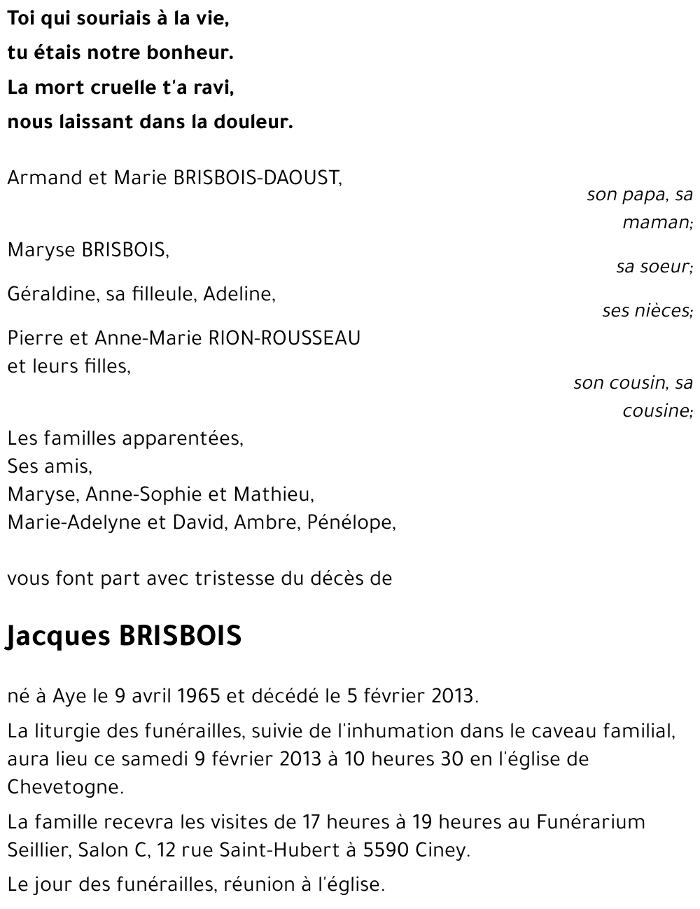 Jacques BRISBOIS