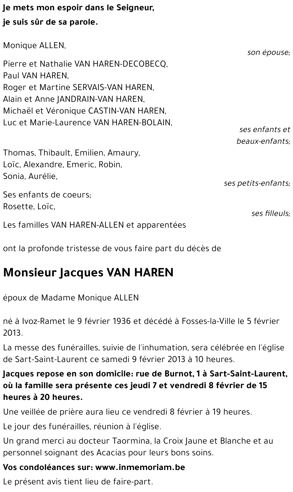 Jacques VAN HAREN