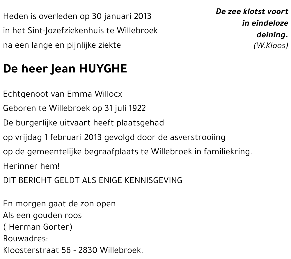 Jean HUYGHE
