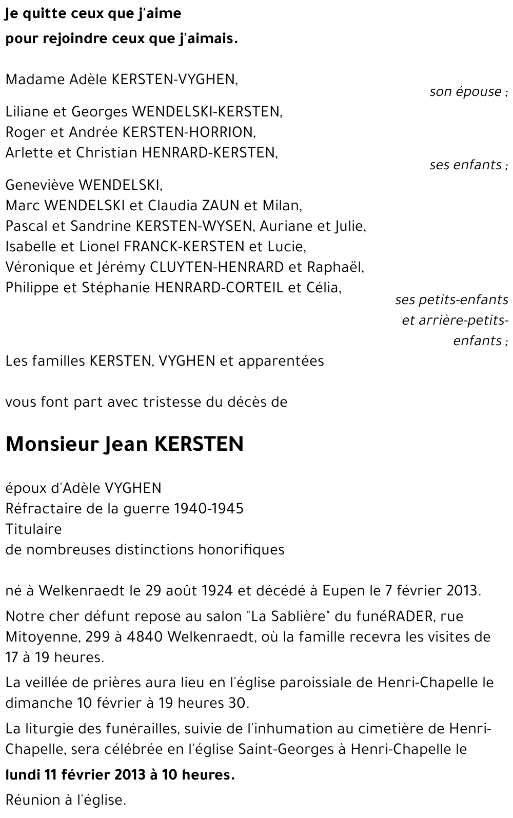 Jean KERSTEN