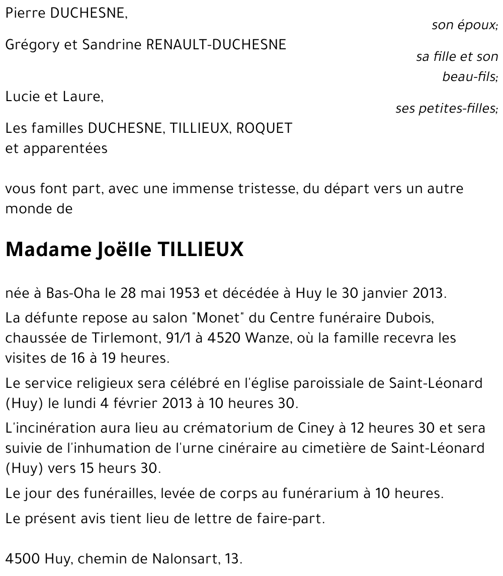 Joëlle TILLIEUX