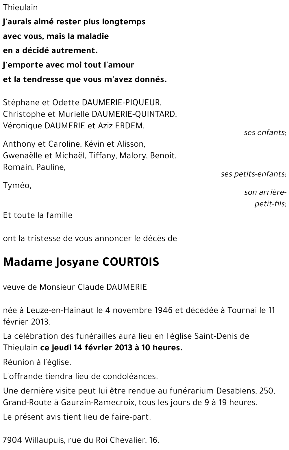 Josyane COURTOIS