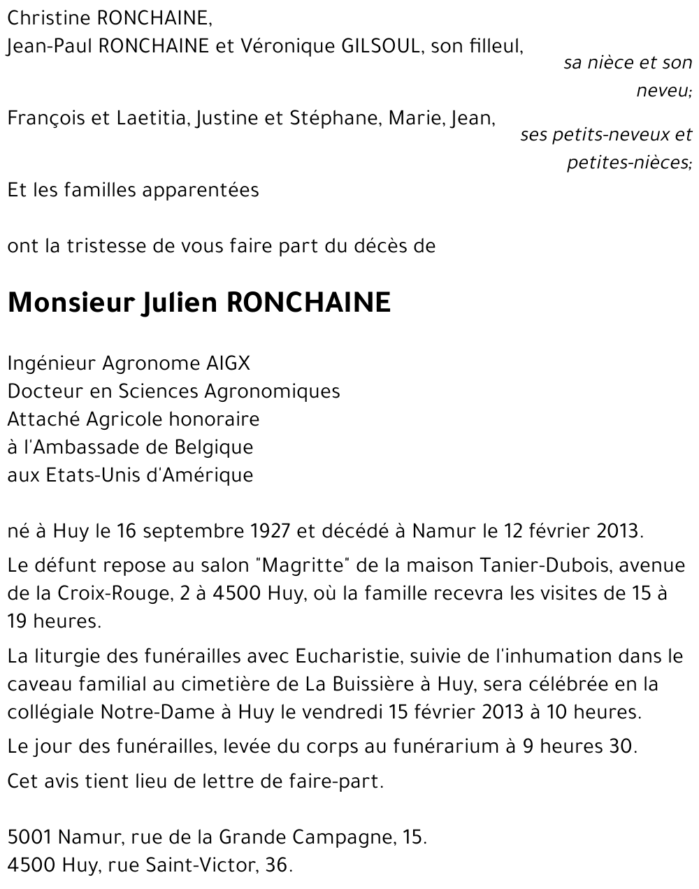 Julien RONCHAINE