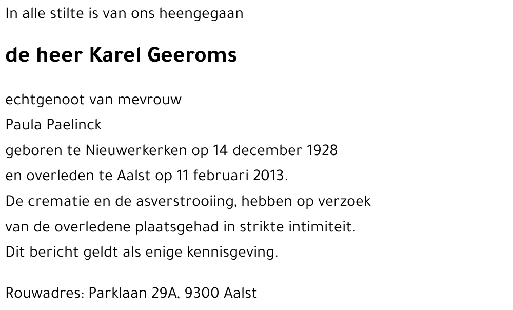 Karel Geeroms