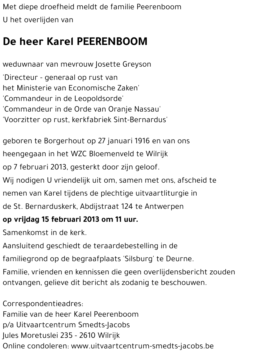 Karel PEERENBOOM