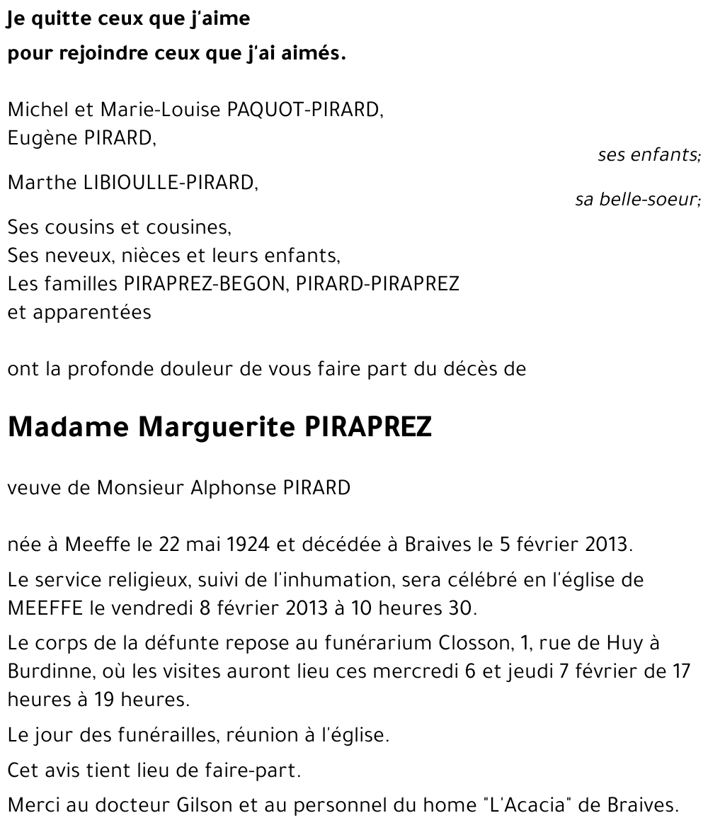 Marguerite PIRAPREZ