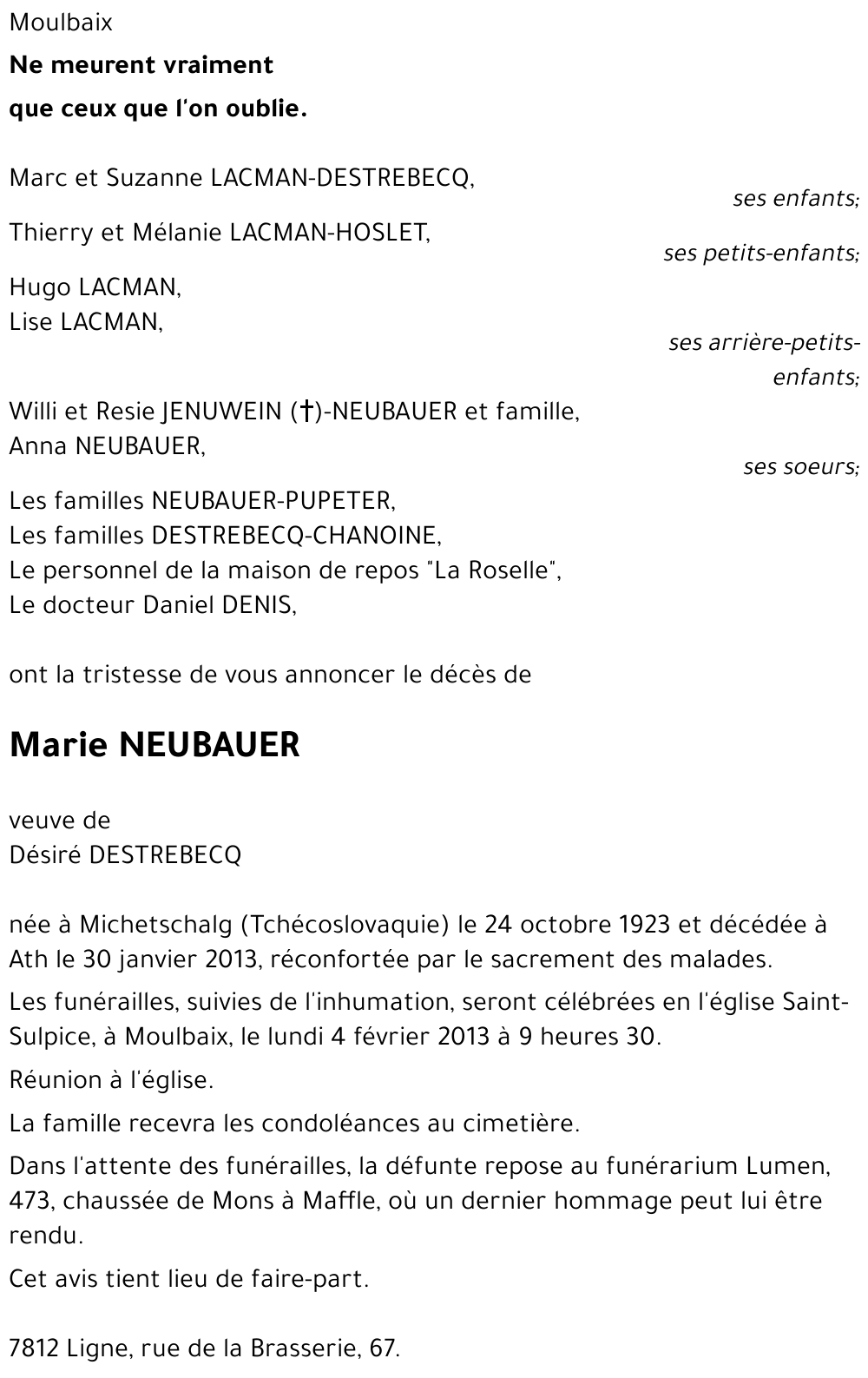 Marie NEUBAUER
