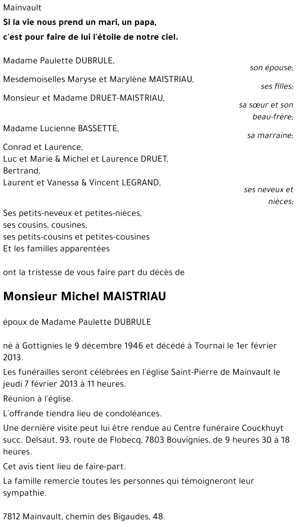 Michel MAISTRIAU