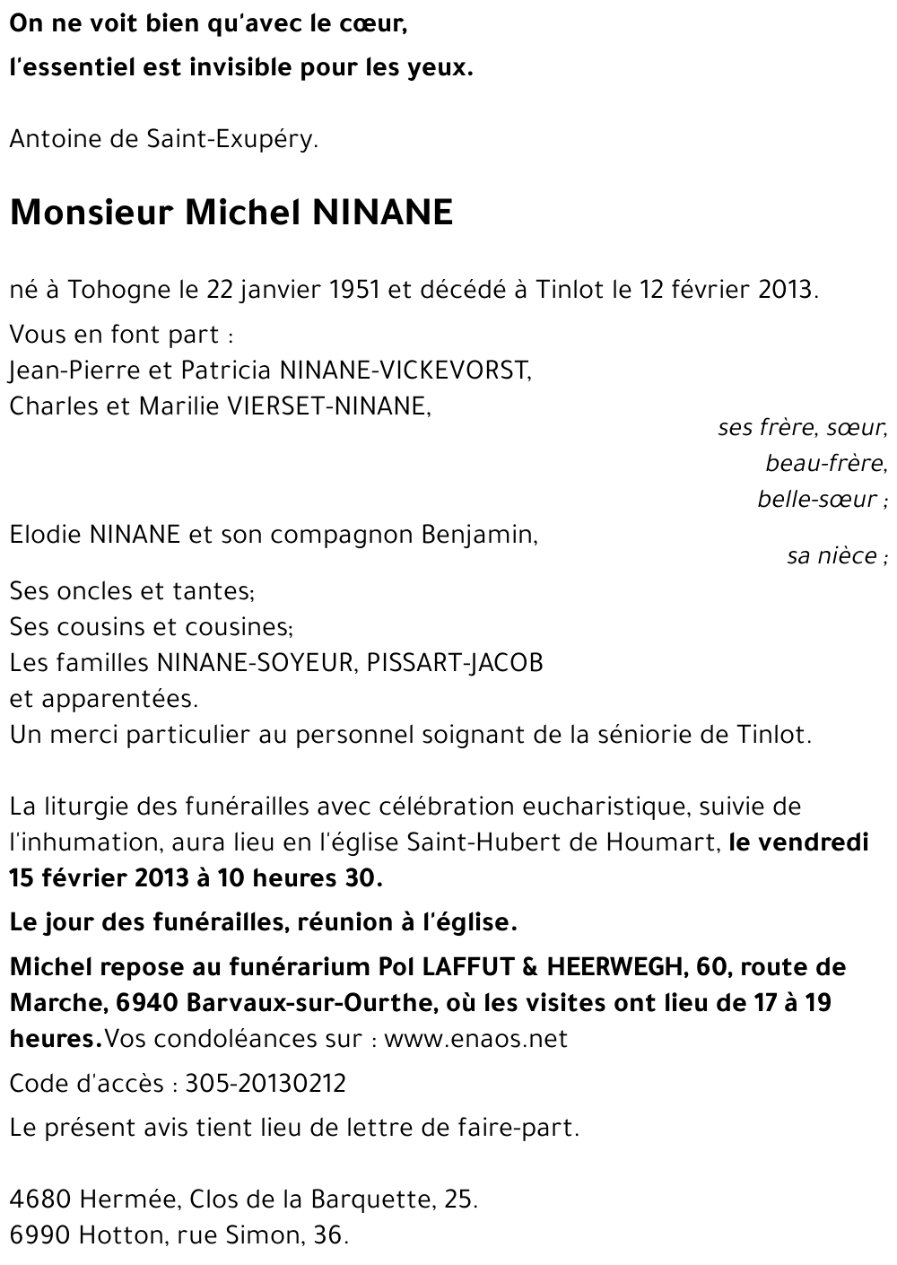 Michel NINANE