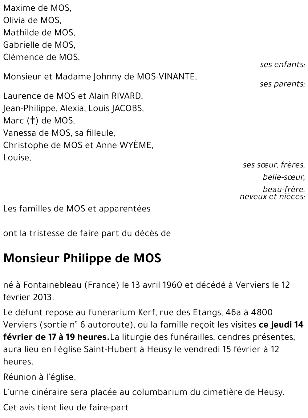 Philippe de MOS