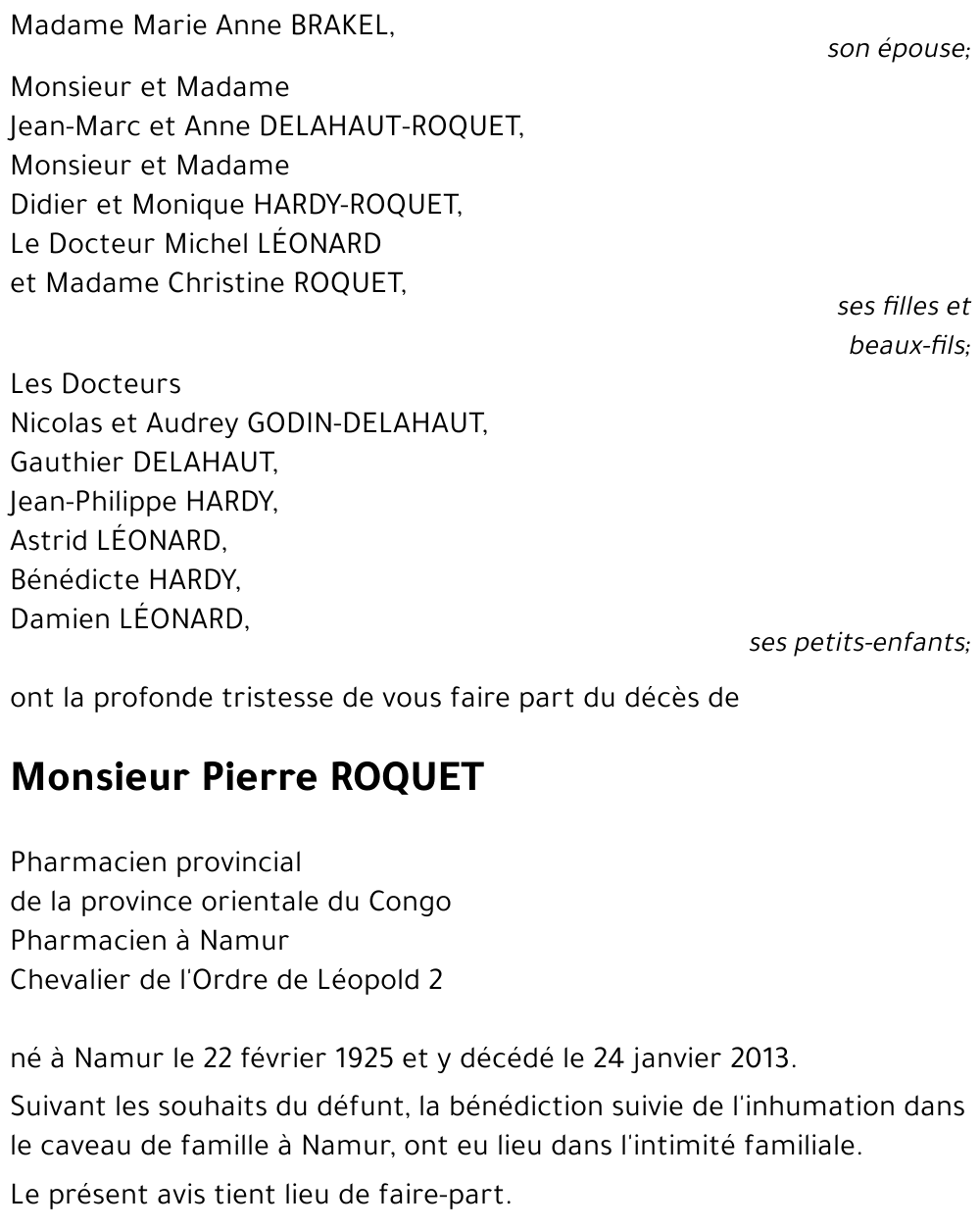 Pierre ROQUET
