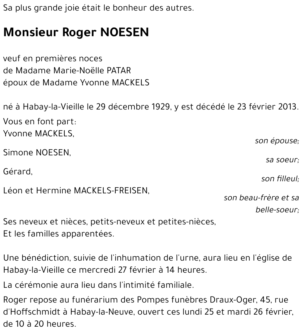 Roger NOESEN