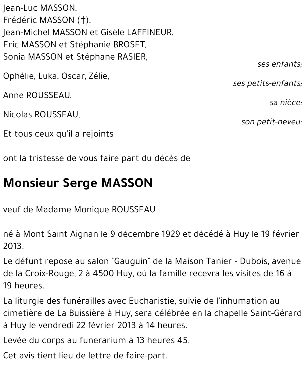 Serge MASSON