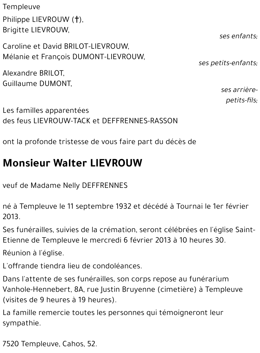 Walter LIEVROUW