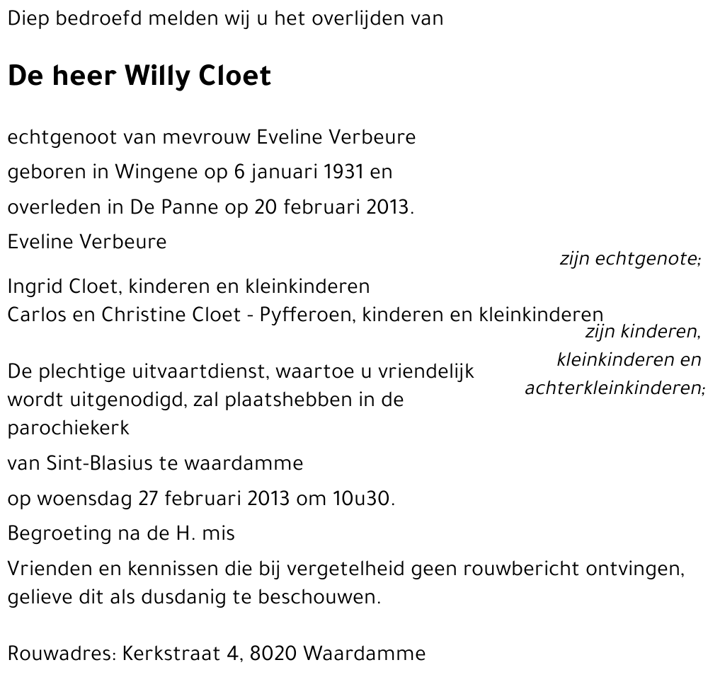 Willy Cloet