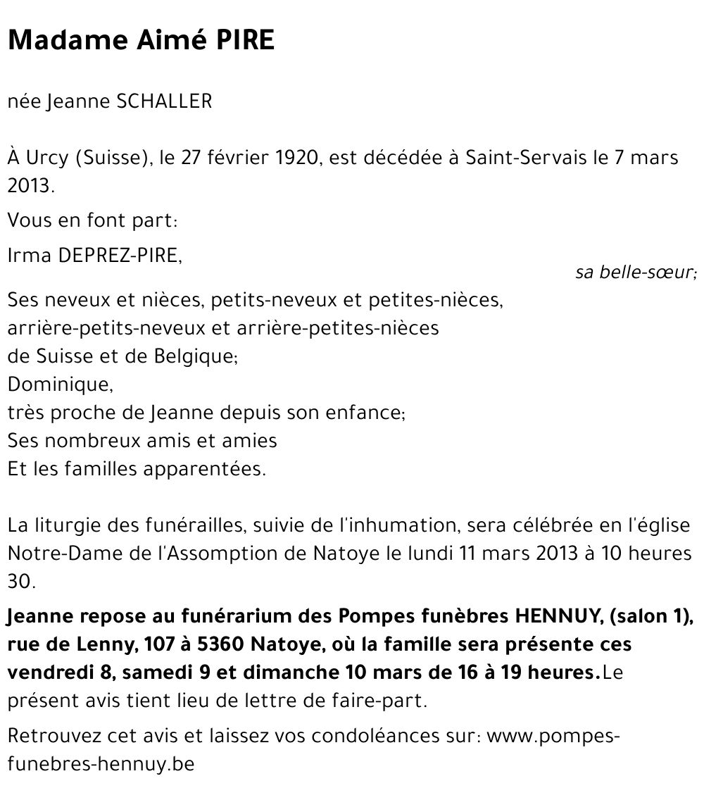Aimé PIRE